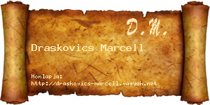 Draskovics Marcell névjegykártya