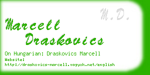 marcell draskovics business card